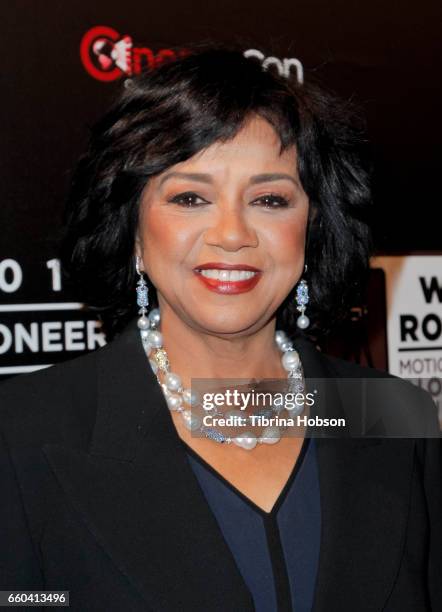 Academy of Motion Picture Arts and Sciences President Cheryl Boone Isaacs attends the 2017 Will Rogers Pioneer of the Year dinner honoring Cheryl...