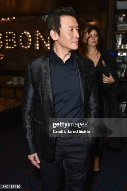 Chin Han attends Paramount Pictures & DreamWorks Pictures host the after party for "Ghost in the Shell" at The Ribbon on March 29, 2017 in New York...