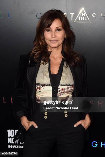 Gina Gershon attends the 'Ghost In The Shell' premiere hosted by Paramount Pictures & DreamWorks Pictures at AMC Lincoln Square Theater on March 29,...