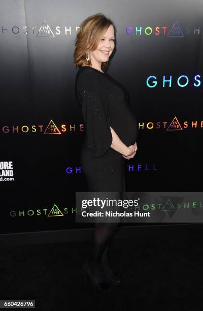 Emily Bergl attends the 'Ghost In The Shell' premiere hosted by Paramount Pictures & DreamWorks Pictures at AMC Lincoln Square Theater on March 29,...