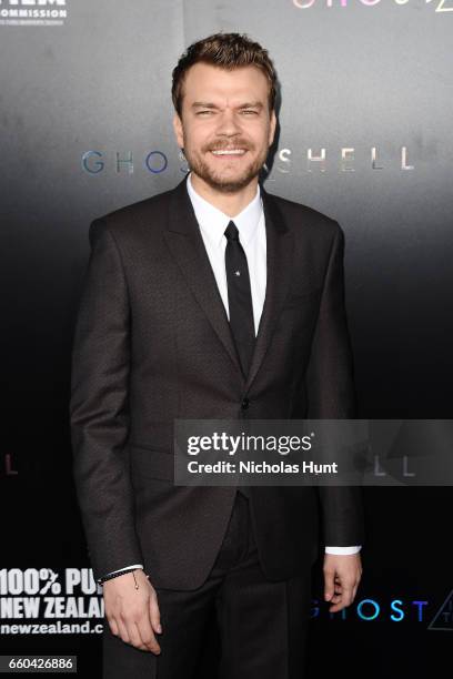 Pilou Asbæk attends the 'Ghost In The Shell' premiere hosted by Paramount Pictures & DreamWorks Pictures at AMC Lincoln Square Theater on March 29,...