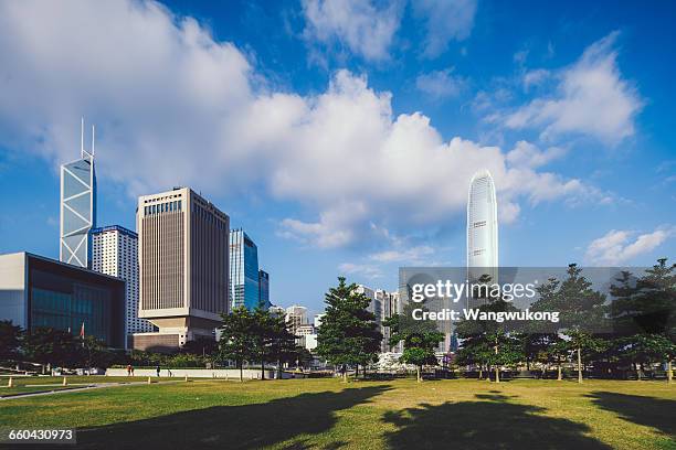 cbd under the shade - central district hong kong stock pictures, royalty-free photos & images