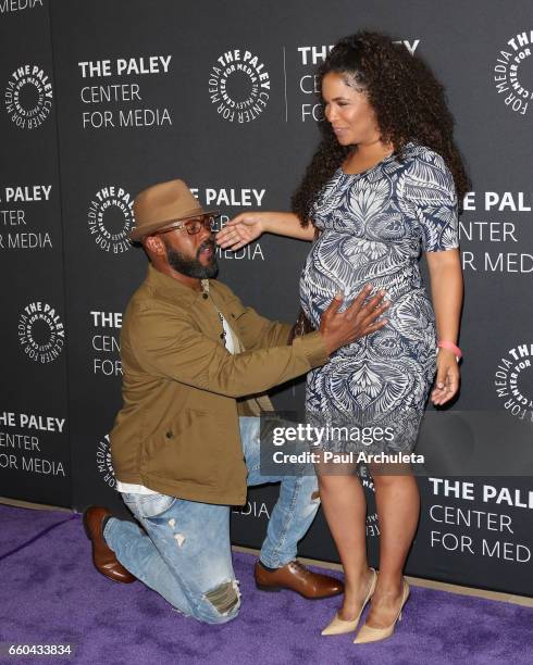 Actor Rockmond Dunbar and his Wife Maya Gilbert attend the "Prison Break" screening and conversation at The Paley Center for Media on March 29, 2017...