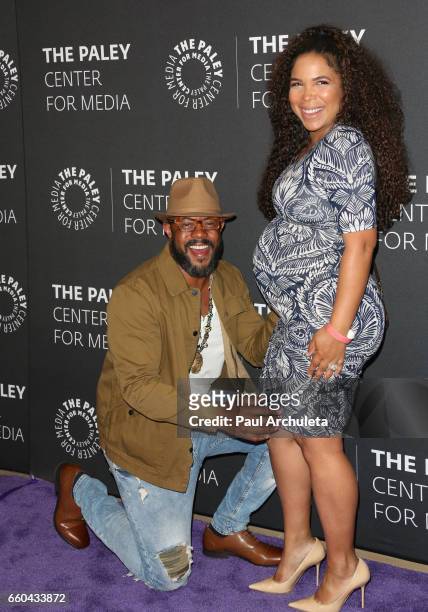 Actor Rockmond Dunbar and his Wife Maya Gilbert attend the "Prison Break" screening and conversation at The Paley Center for Media on March 29, 2017...