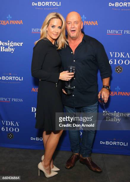 Nikki Dunlop and Peter Morrissey attend the launch of "Designer Baby" by Jayson and Aaron Brunsdon on March 30, 2017 in Sydney, Australia.