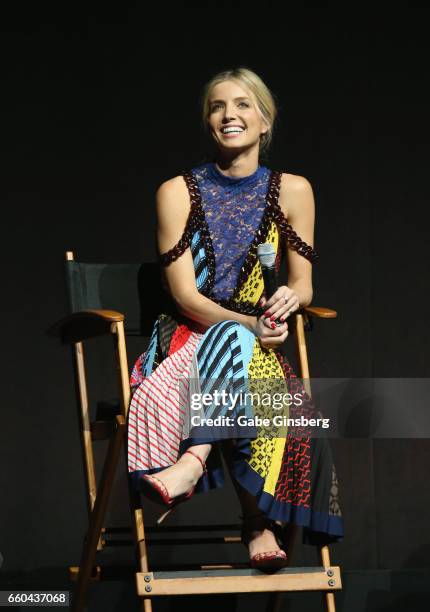 Actress Annabelle Wallis speaks at the Universal Pictures' presentation during CinemaCon at The Colosseum at Caesars Palace at on March 29, 2017 in...