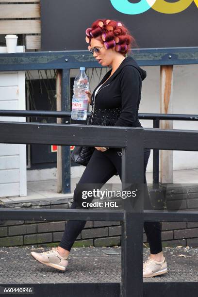 Amy Childs seen at the ITV Studios before appearing on the Loose Women show on March 30, 2017 in London, England.