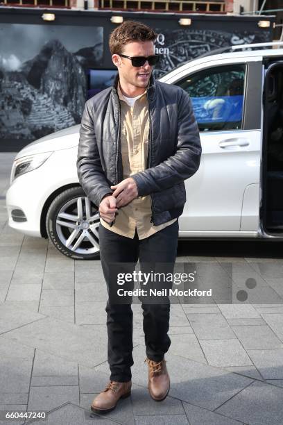 Scott Eastwood seen at Capital Radio Studios promoting new movie 'The Fate of the Furious' on March 30, 2017 in London, England.