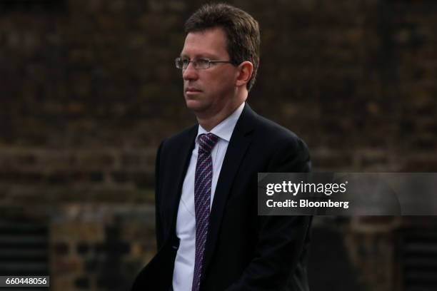 Jeremy Wright, U.K. Attorney general, arrives in Downing Street in London, U.K., on Thursday, March 30, 2017. U.K. Prime Minister Theresa May will...