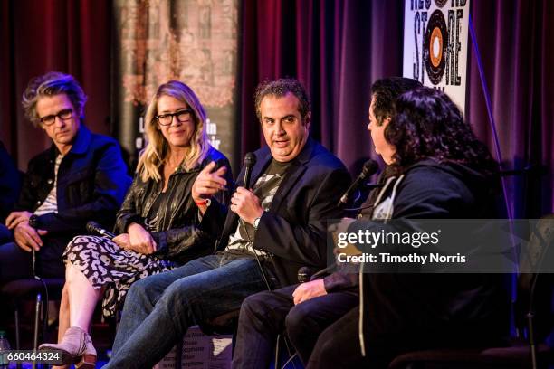 Dean Wareham, Jo Ann Thrailkill, Zev Feldman, Lol Tolhurst and Carrie Colliton speak during Celebrating 10 Years of Record Store Day at The GRAMMY...