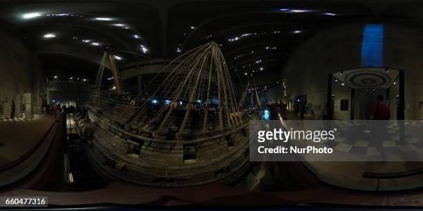 Degree general view shows the royal warship 'Vasa' in Stockholm, on September 10, 2016. The Vasa is the world's only complete surviving ship from the...