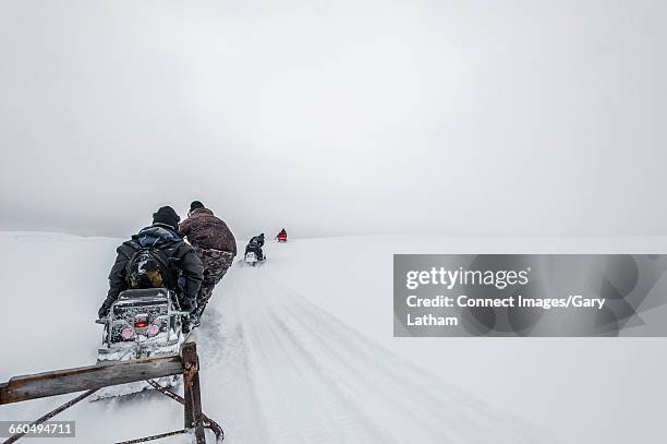 Snowmobile Rear View Snowmobile Group Photos and Premium High Res Pictures - Getty Images