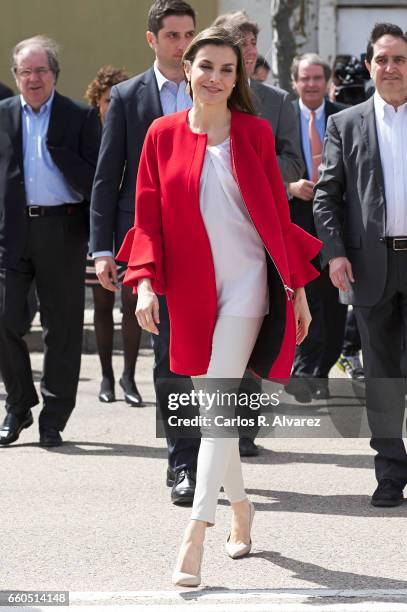 Queen Letizia of Spain attends the proclamation of the winner of the '2017 Princess of Girona Foundation' Social category at El Hueco coworking on...