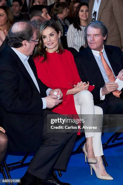 Queen Letizia of Spain attends the proclamation of the winner of the '2017 Princess of Girona Foundation' Social category at El Hueco coworking on...