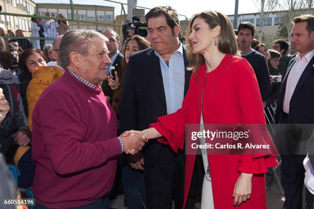 Queen Letizia of Spain attends the proclamation of the winner of the '2017 Princess of Girona Foundation' Social category at El Hueco coworking on...