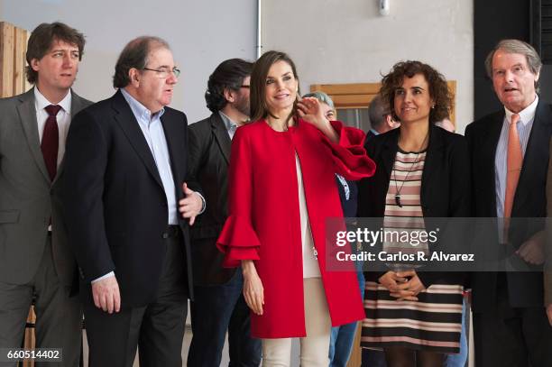 Queen Letizia of Spain attends the proclamation of the winner of the '2017 Princess of Girona Foundation' Social category at El Hueco coworking on...