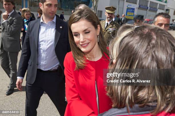 Queen Letizia of Spain attends the proclamation of the winner of the '2017 Princess of Girona Foundation' Social category at El Hueco coworking on...