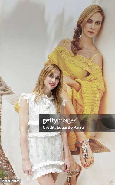 Actress Marta Hazas attends the 'Merkal fashion show' photocall at Santo Domingo hotel on March 30, 2017 in Madrid, Spain.