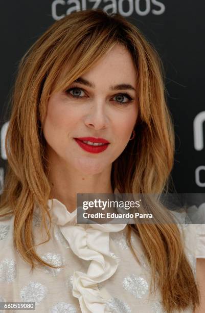 Actress Marta Hazas attends the 'Merkal fashion show' photocall at Santo Domingo hotel on March 30, 2017 in Madrid, Spain.