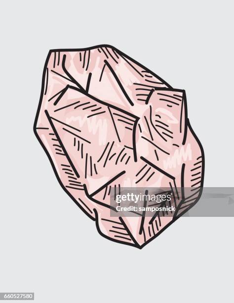 rose quartz gem - rose quartz stock illustrations