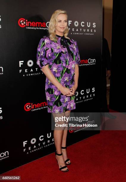 Actress Charlize Theron attends Focus Features luncheon and studio program celebrating 15 Years during CinemaCon 2017 at Caesars Palaceon March 29,...