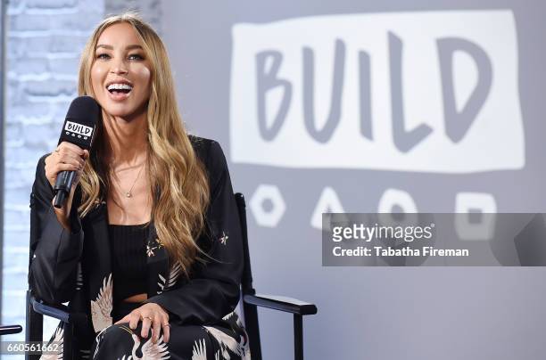 Lauren Pope joins BUILD for a live interview at their London studio on March 30, 2017 in London, United Kingdom.