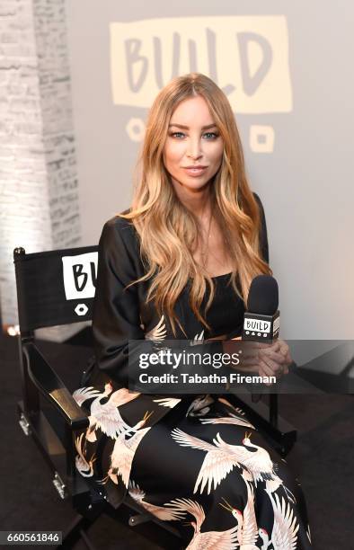 Lauren Pope joins BUILD for a live interview at their London studio on March 30, 2017 in London, United Kingdom.