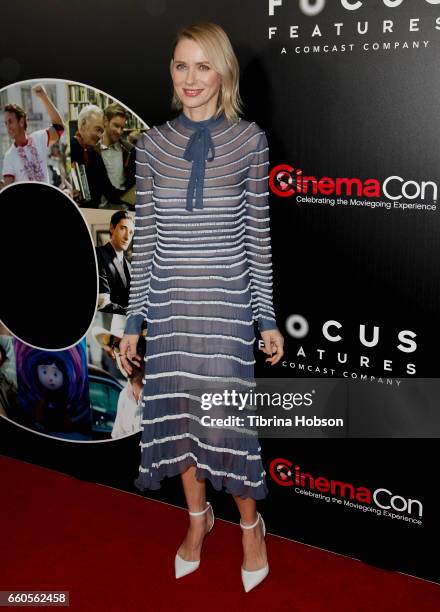 Actress Naomi Watts attends Focus Features luncheon and studio program celebrating 15 Years during CinemaCon 2017 at Caesars Palaceon March 29, 2017...