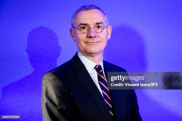 Transdev CEO Thierry Mallet attends a press conference of La Caisse des Depots which announces its 2016 annual results on March 30, 2017 in Paris,...