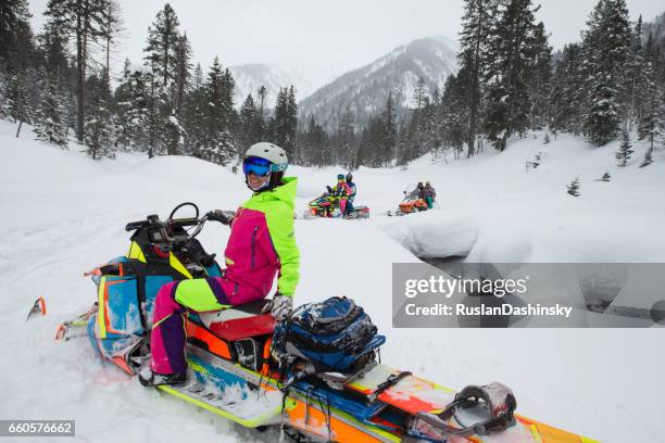 Snowmobile Group Photos and Premium High Res Pictures - Getty Images
