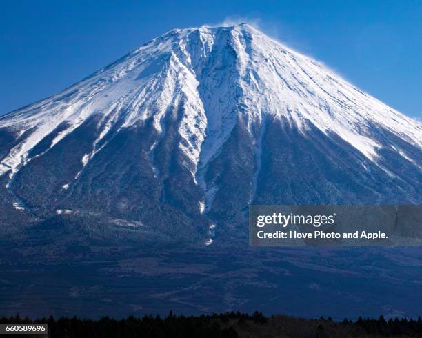 fuji view from lake tanuki - 静岡県 stockfoto's en -beelden