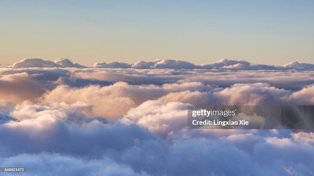 Scenic view above the clouds