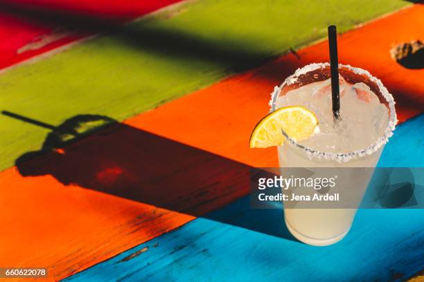 margarita glass - mexico color stock-fotos und bilder