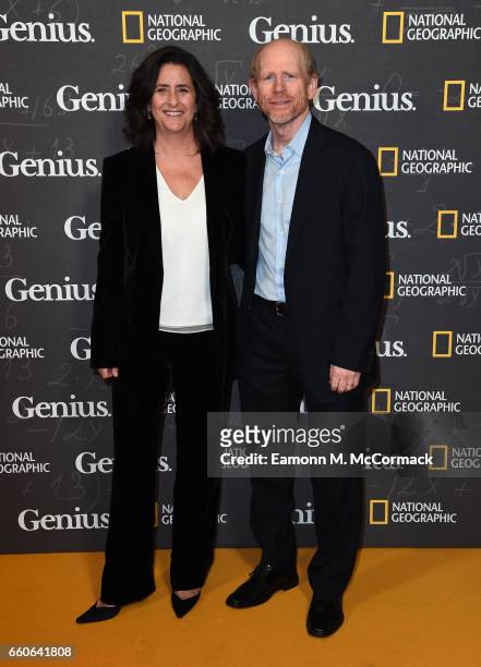 Executive Producer Gigi Pritzker and director and executive producer Ron Howard attends the London Premiere Screening for National Geographic's...