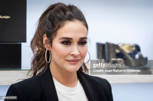 Vicky Martin Berrocal attends her new shoes collection presentation on March 30, 2017 in Madrid, Spain.