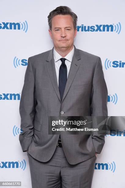 Actor Matthew Perry visits SiriusXM Studios on March 30, 2017 in New York City.