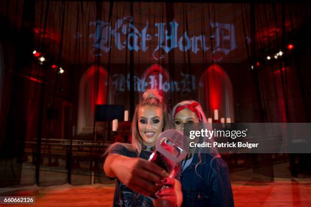 Top influencers and media attend the Kat Von D Beauty Launch at the Smock Alley Theatre on March 30, 2017 in Dublin, Ireland.