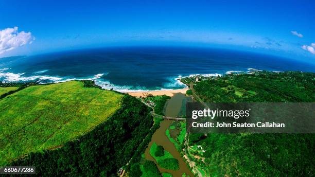 waimea bay - haleiwa stock-fotos und bilder