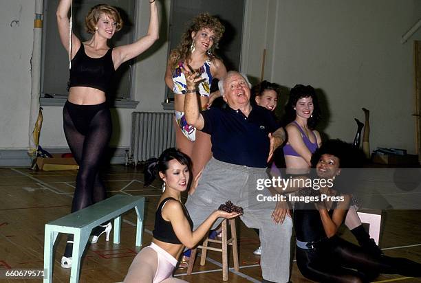 Mickey Rooney at rehearsals for "A Funny Thing Happened On The Way To The Forum" circa 1987 in New York City.