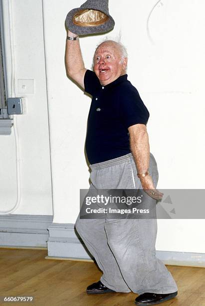 Mickey Rooney at rehearsals for "A Funny Thing Happened On The Way To The Forum" circa 1987 in New York City.