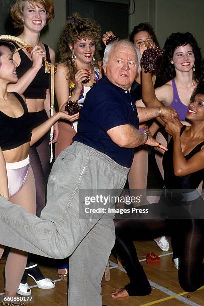 Mickey Rooney at rehearsals for "A Funny Thing Happened On The Way To The Forum" circa 1987 in New York City.