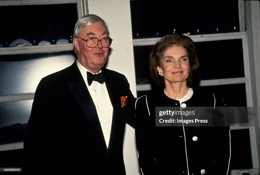 Jacqueline Kennedy Onassis and Senator Daniel Patrick Moynihan...