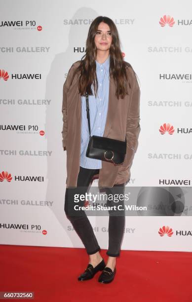 Margaret Clunie arrives at the Saatchi Gallery for its new exhibition 'From Selfie to Self-Expression' on March 30, 2017 in London, United Kingdom.