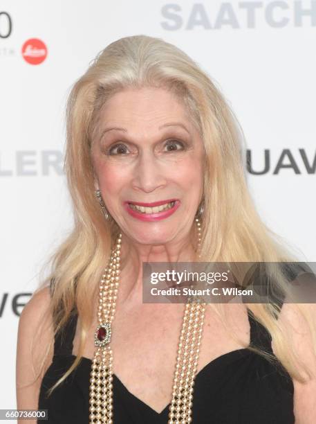 Lady Colin Campbell arrives at the Saatchi Gallery for its new exhibition 'From Selfie to Self-Expression' on March 30, 2017 in London, United...