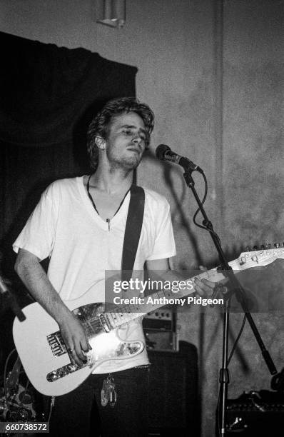 Jeff Buckley performs during soundcheck at Hotel Utah in San Francisco, California, USA on 21st January, 1994.