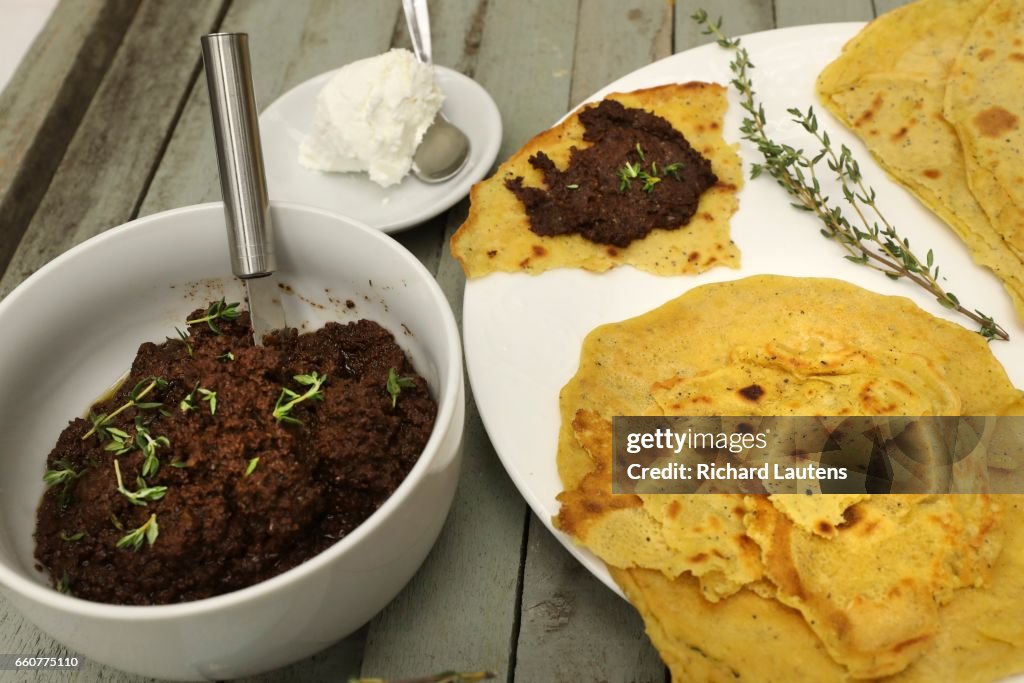 Socca and tapenade