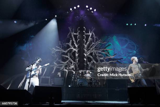 Simon Neil, James Johnston, Ben Johnston of Biffy Clyro, Download Festival, Donington, United Kingdom, 23rd March 2013.