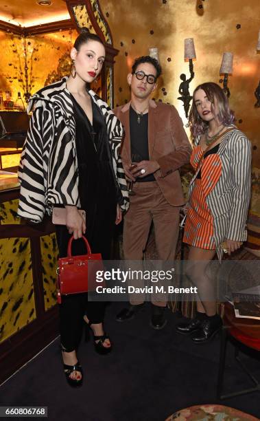 Federica Mannea; Emanuele Sangaletti and Linda Rocco attend as The Ingenue celebrates the launch of its 5th issue at Loulou's 5 Hertford Street on...