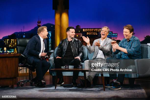 The Late Late Show with James Corden airing Monday, March 27 with guests J.J. Redick, Scott Bakula, and Pete Holmes.