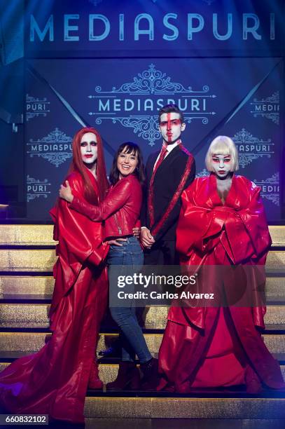 Spanish actress Andrea Trepat attends the opening of the new Clandestine Show Club 'The Secret' on March 30, 2017 in Madrid, Spain.